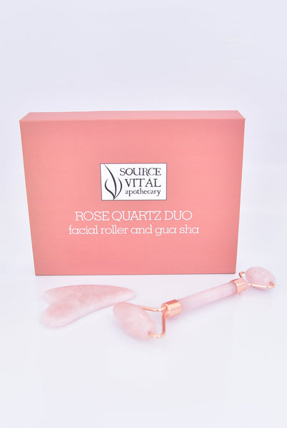 Rose Quartz DUO: Facial Roller & Gua Sha - Sanctuary Spa Houston