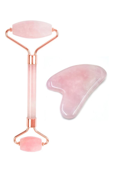 Rose Quartz DUO: Facial Roller & Gua Sha - Sanctuary Spa Houston