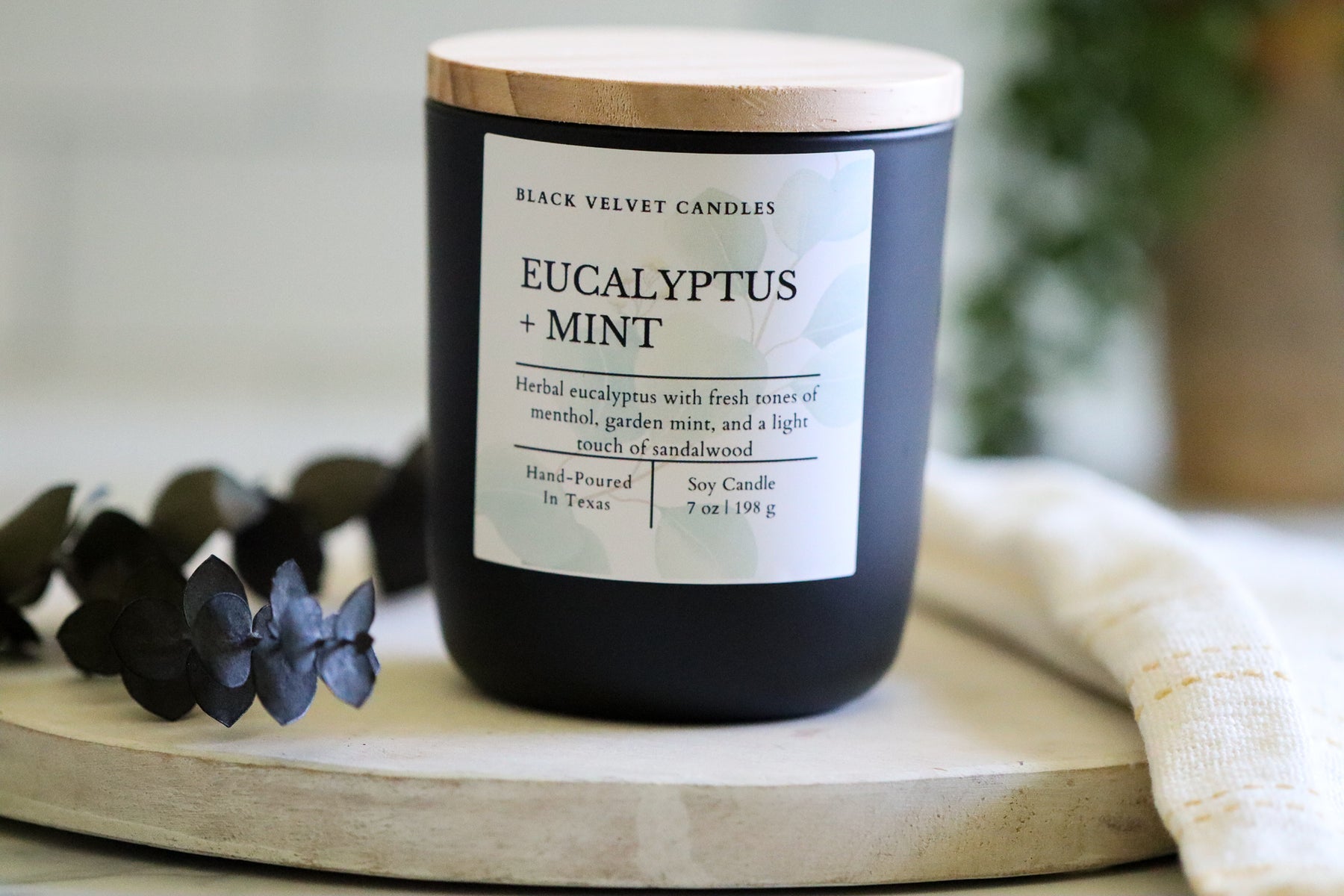 Eucalyptus Mint Black Velvet Candle