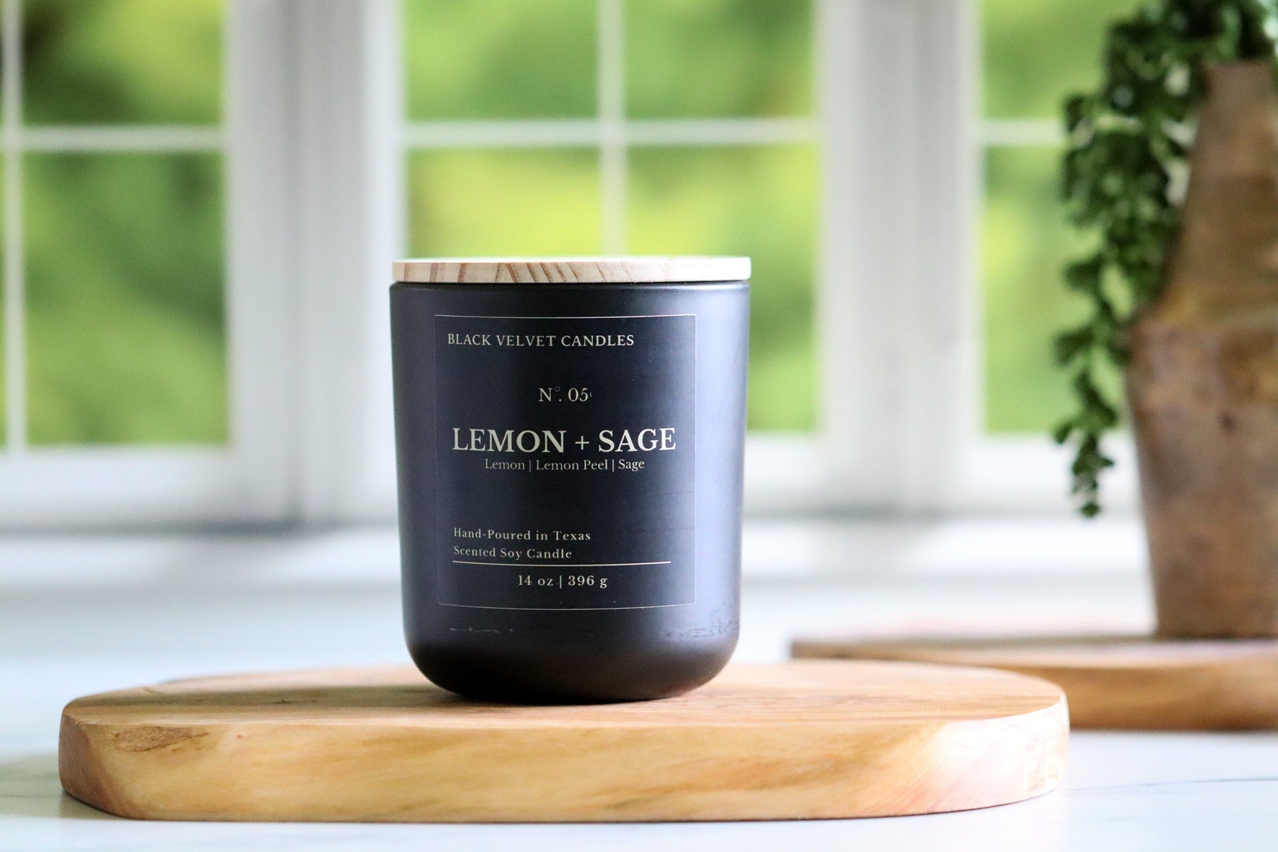 Lemon + Sage Black Velvet Candle