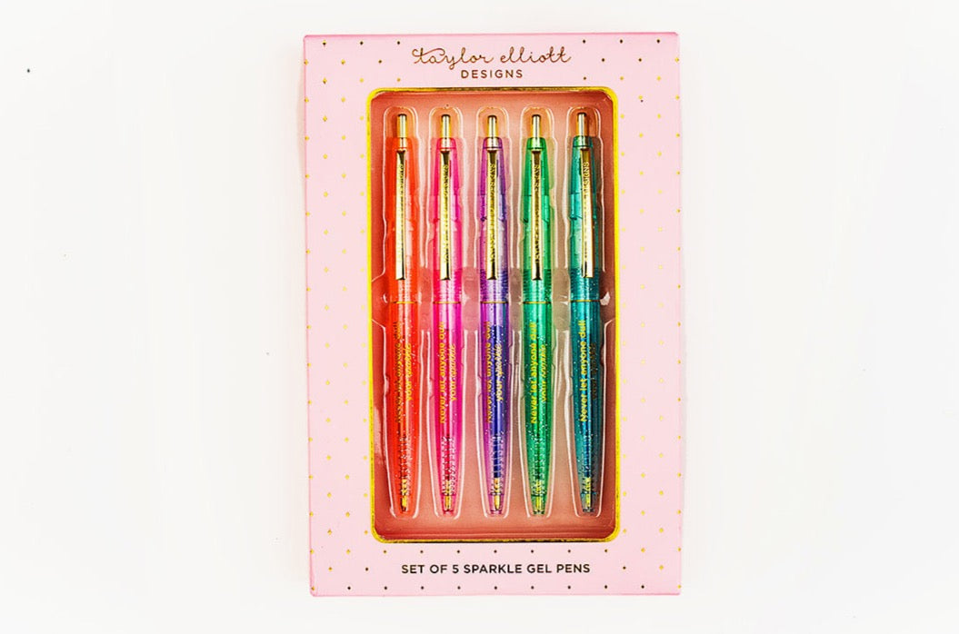 Set of 5 Sparkle Gel Pens